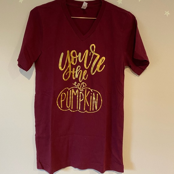 Mommy and me fall matching pumpkin spice shirts small and 2T maroon color - Picture 3 of 13